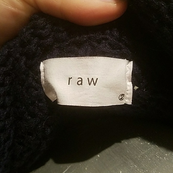 Blue cozy good quality knit long button up sweater - Picture 5 of 6